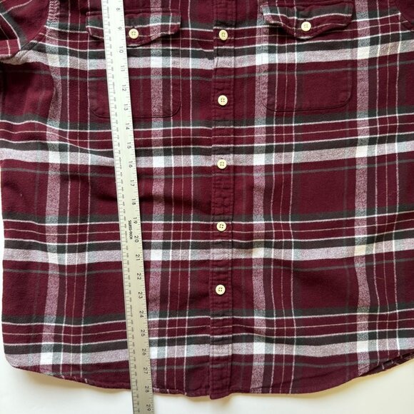 American Eagle Flannel Shirt Super Soft Red White Plaid Button Down Collar Sz XL - Picture 8 of 13